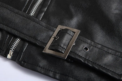 Belted Biker Jacket