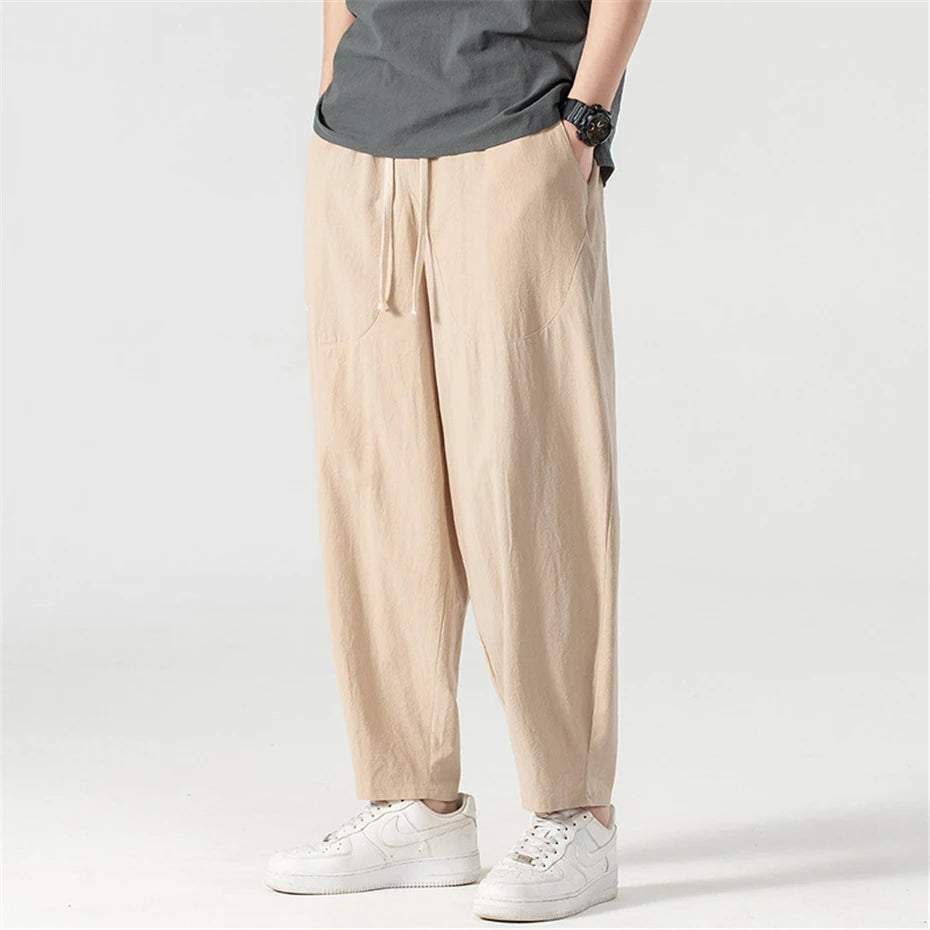 Cotton Linen Baggy Pants