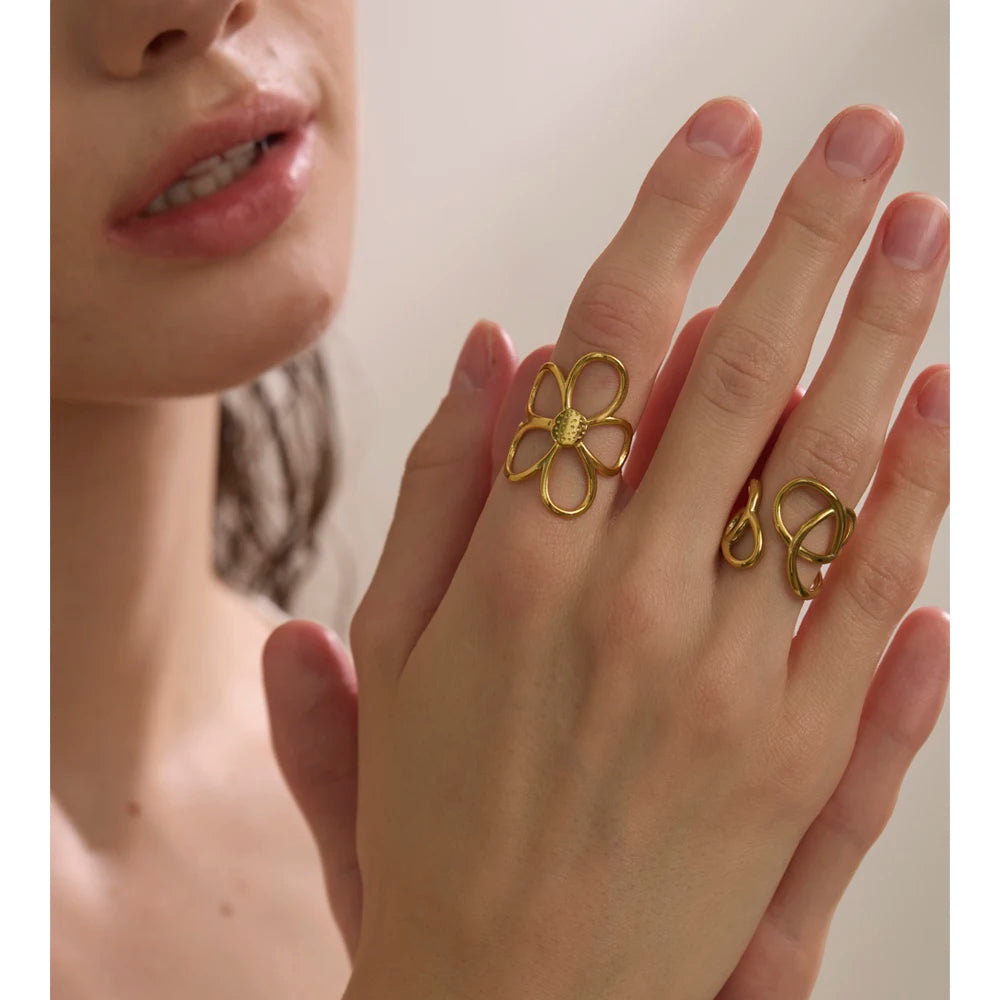 Adjustable Flower Ring