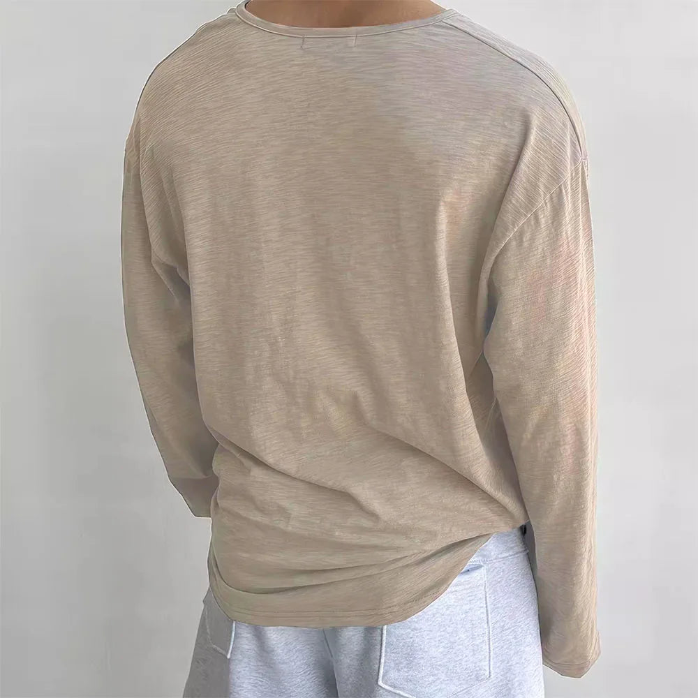 Cotton Pullover Henley
