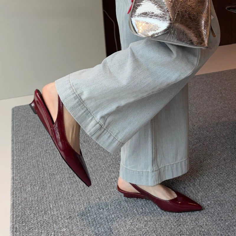Pointed Toe Slingback Flats