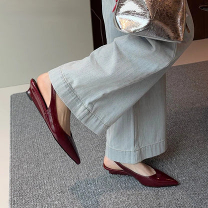 Pointed Toe Slingback Flats