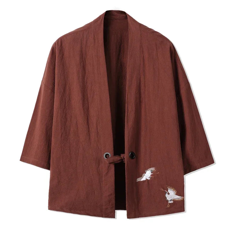 Kimono Crane Embroidery