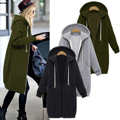 Longline Zip Hoodie