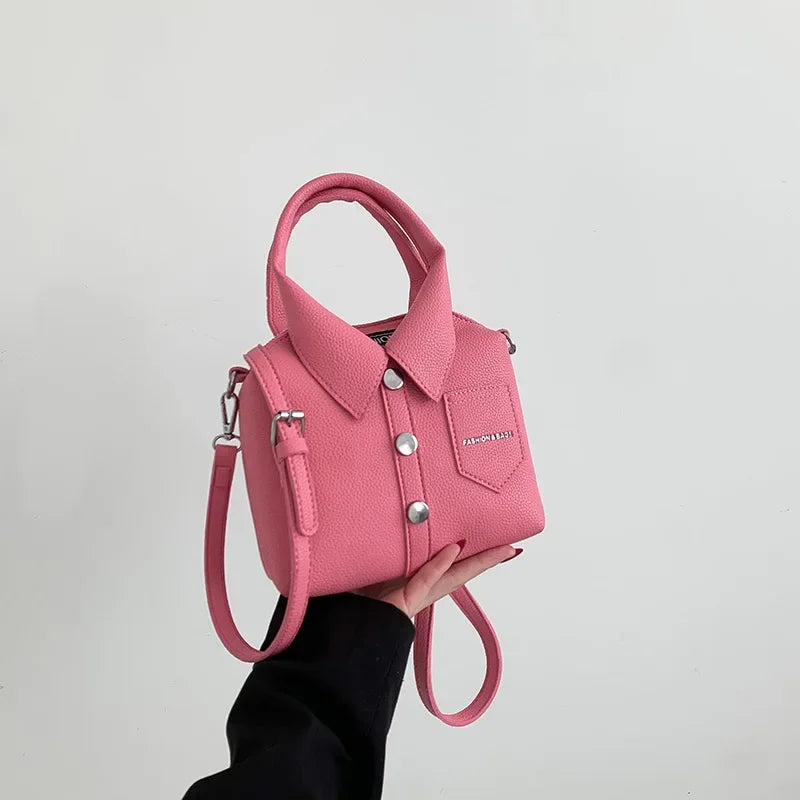 Shirt-Style Crossbody Bag