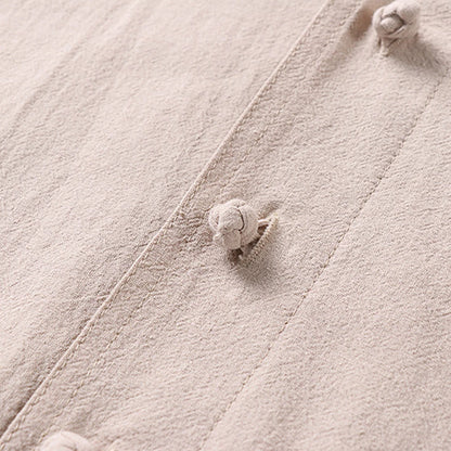 Linen cotton Kimono-style Shirt