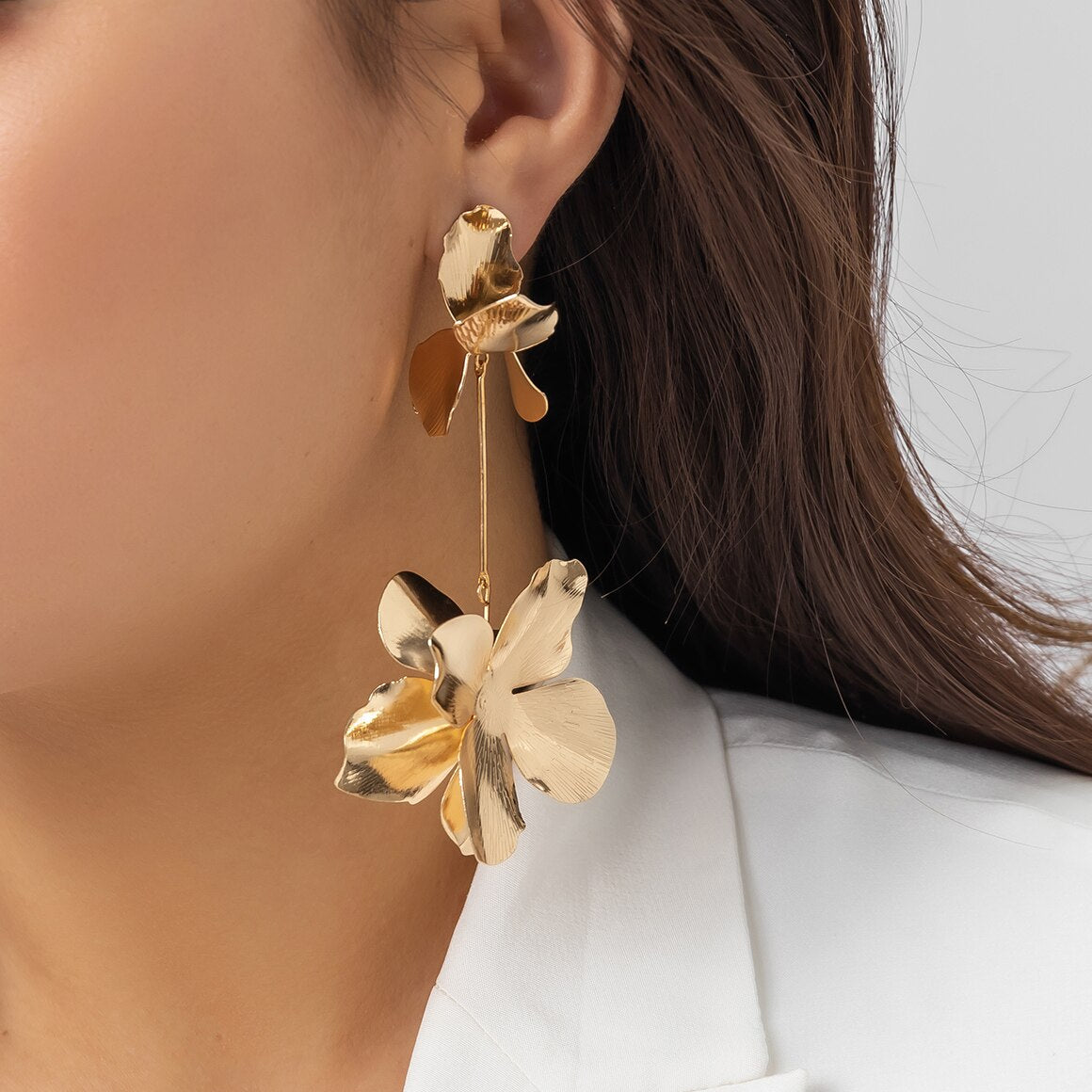 Flower Pendant Earrings