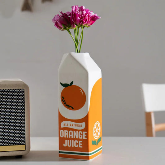 Ceramic Orange Juice Carton