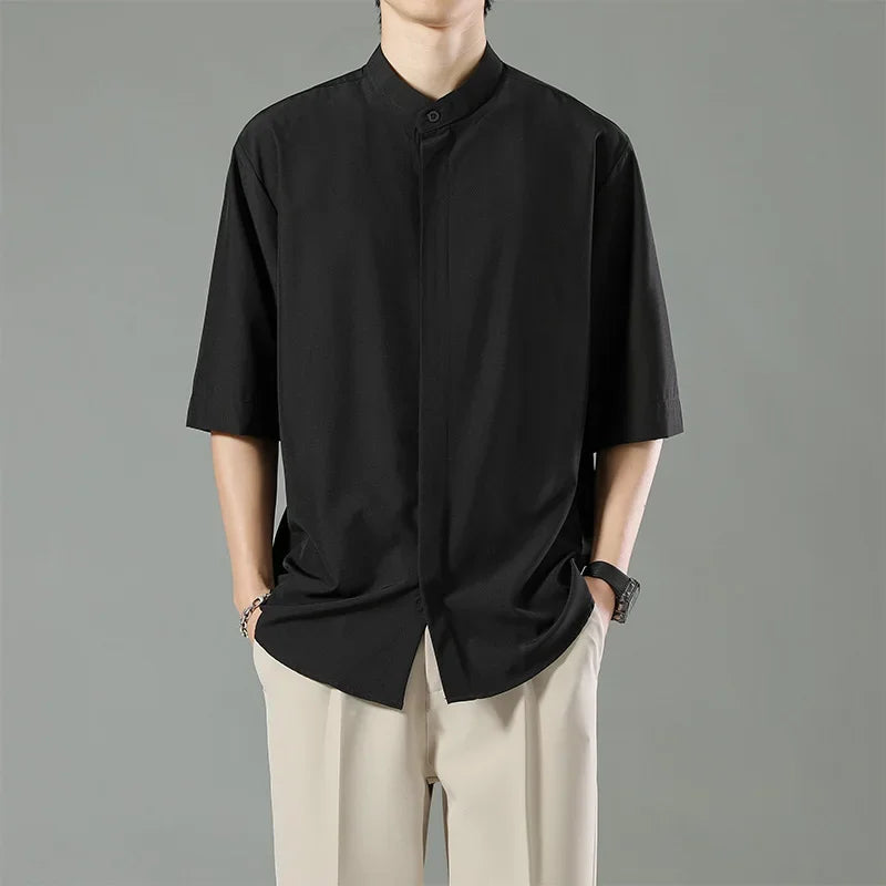 Mandarin Collar Shirt