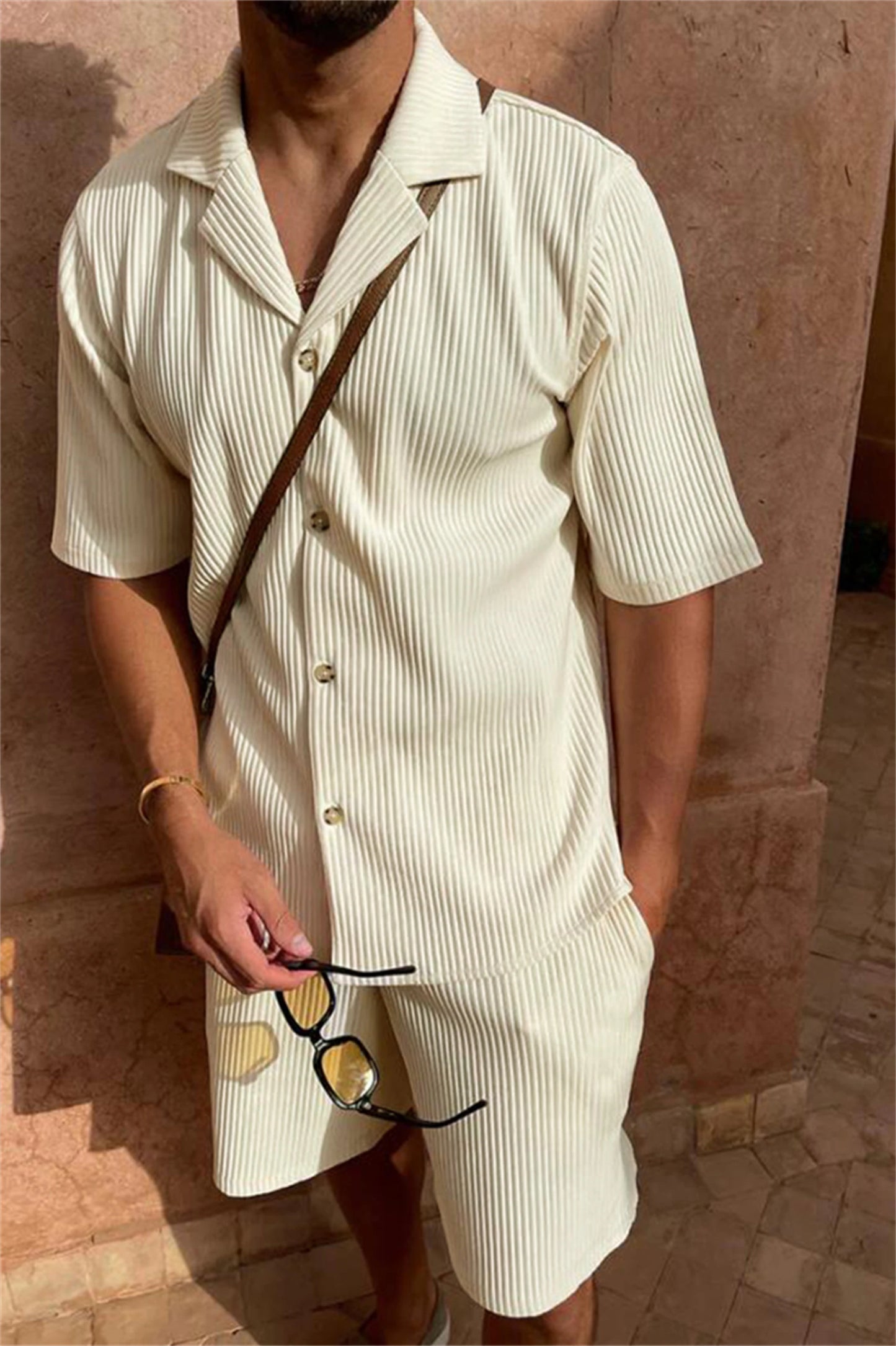 Two-piece Pleated Set
