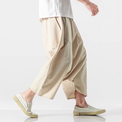 Drop-crotch Harem Pants