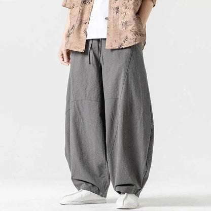 Drop-crotch Wide-leg Trousers