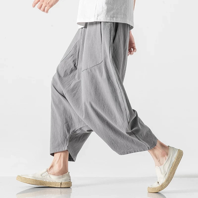 Drop-crotch Harem Pants