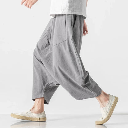 Drop-crotch Harem Pants