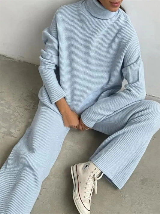 Ribbed Knitted Tracksuit