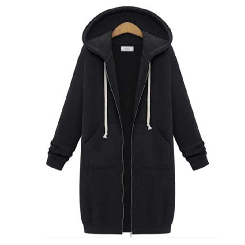 Longline Zip Hoodie