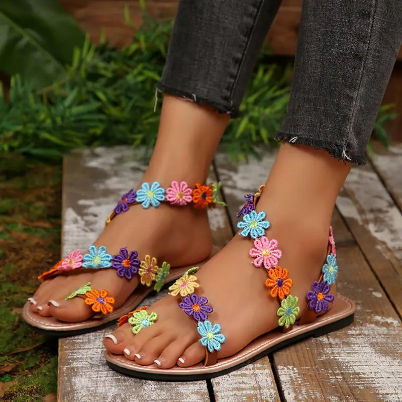 Embroidered Sandals