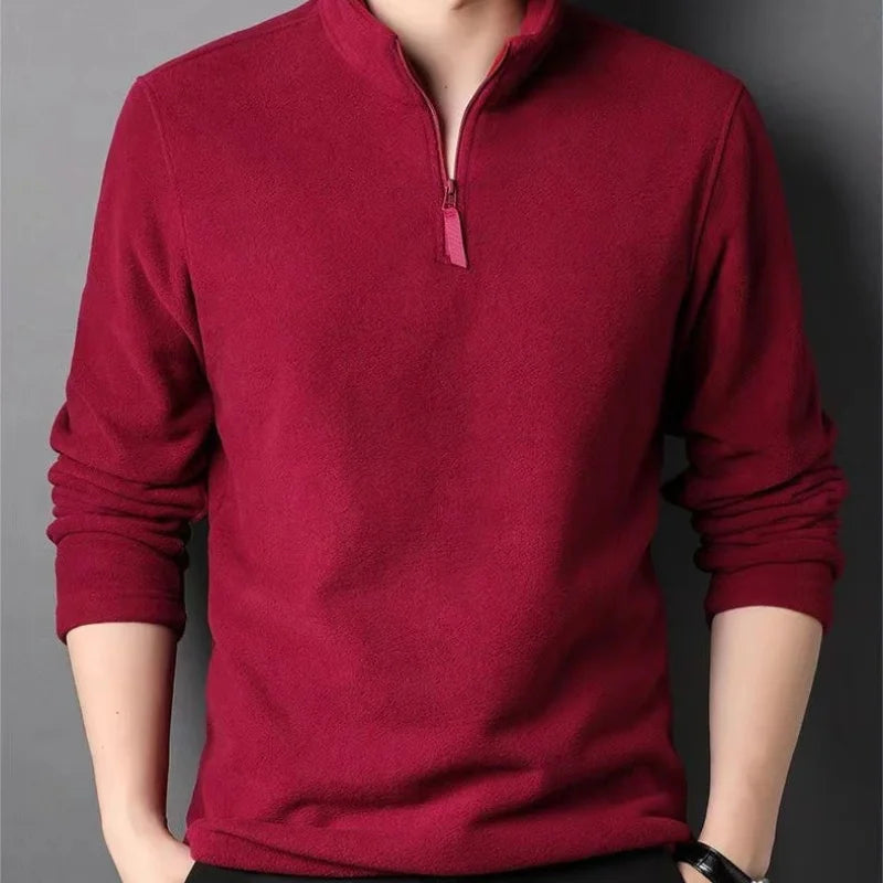 Fleece Quarter Zip Polo