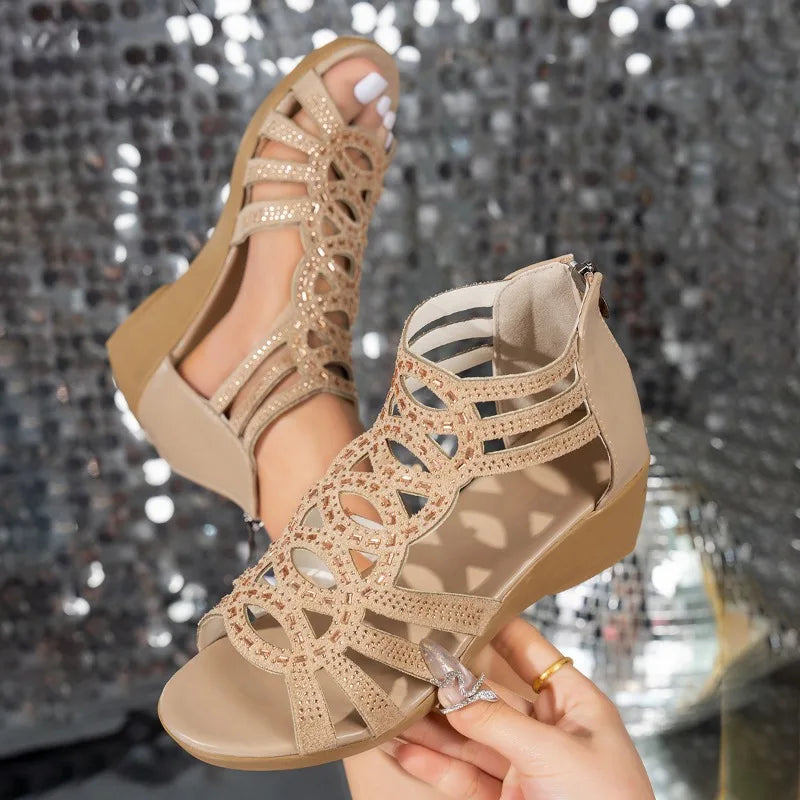 Roman Wedge Sandals