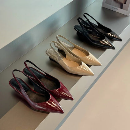 Pointed Toe Slingback Flats