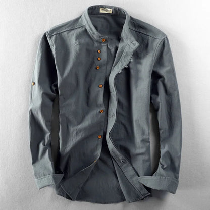 Japan Style Linen Cotton Button-up