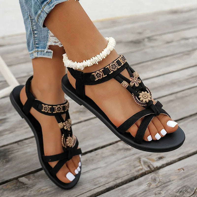 Floral Strap Sandals