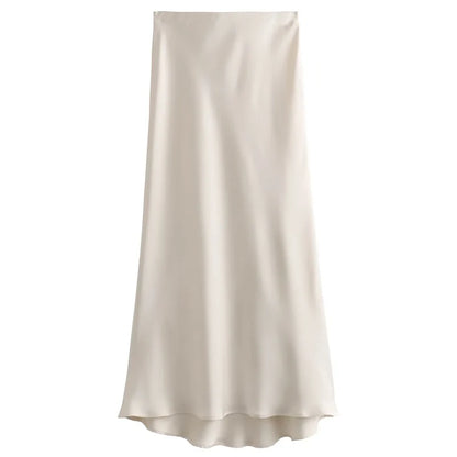 Satin Midi Skirt