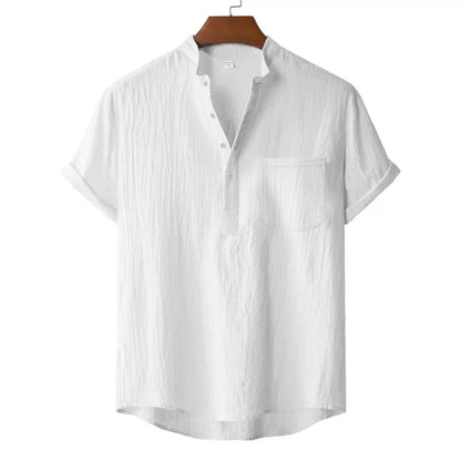 Linen cotton Henley Shirt