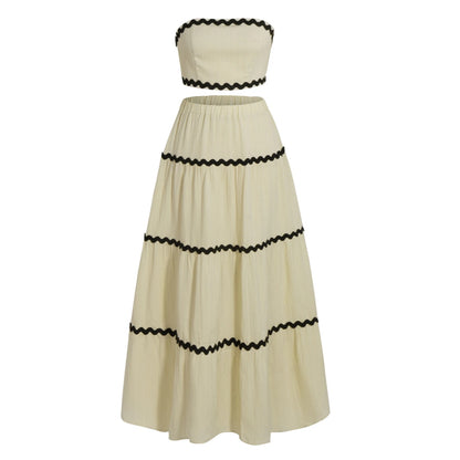 Strapless Bandeau Top & Maxi Skirt