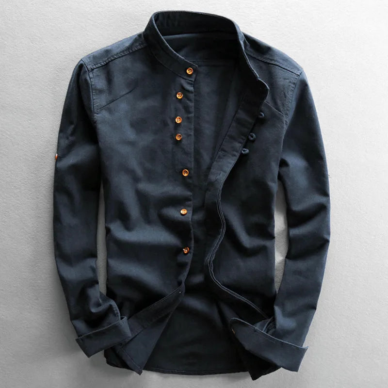 Japan Style Linen Cotton Button-up