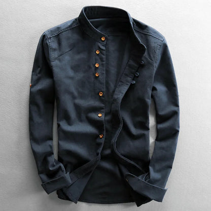 Japan Style Linen Cotton Button-up