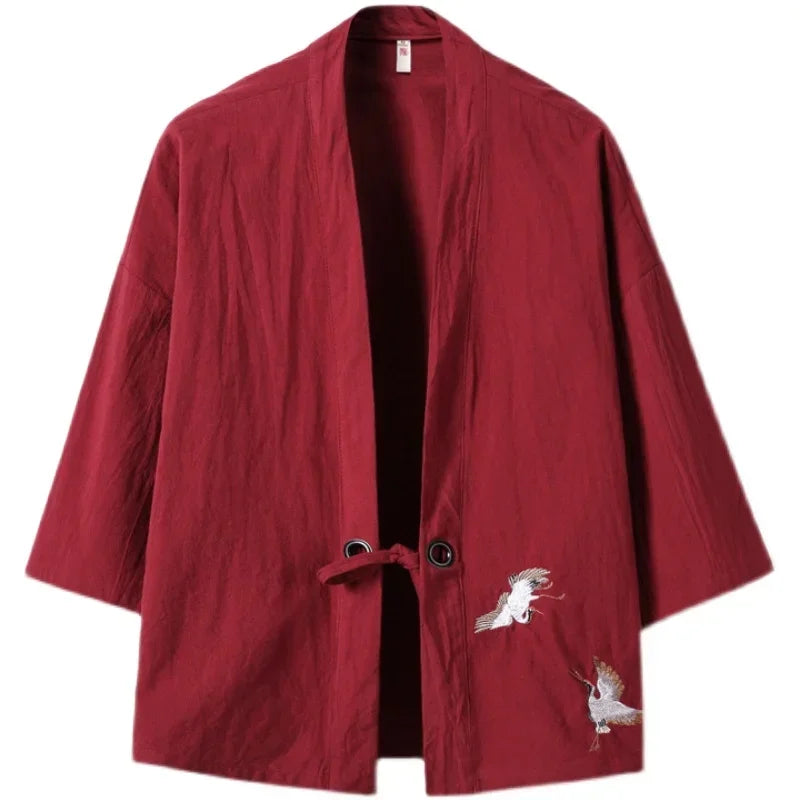 Kimono Crane Embroidery