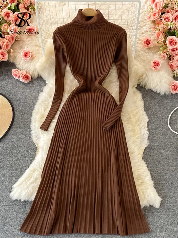 Pleated Knitted Dress