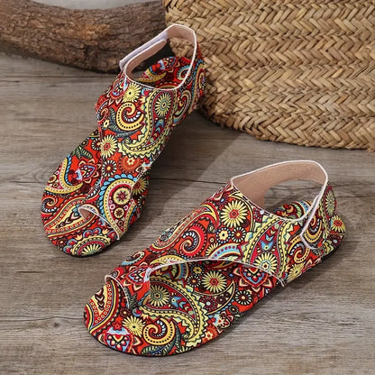 Printed Flat Sandals
