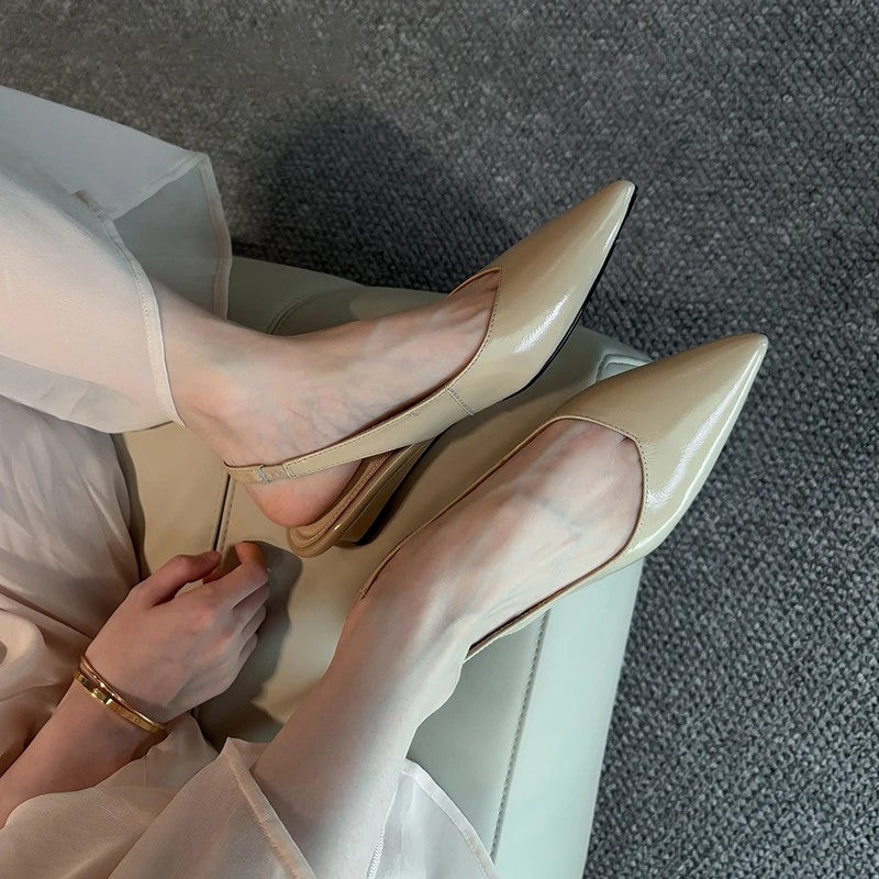 Pointed Toe Slingback Flats
