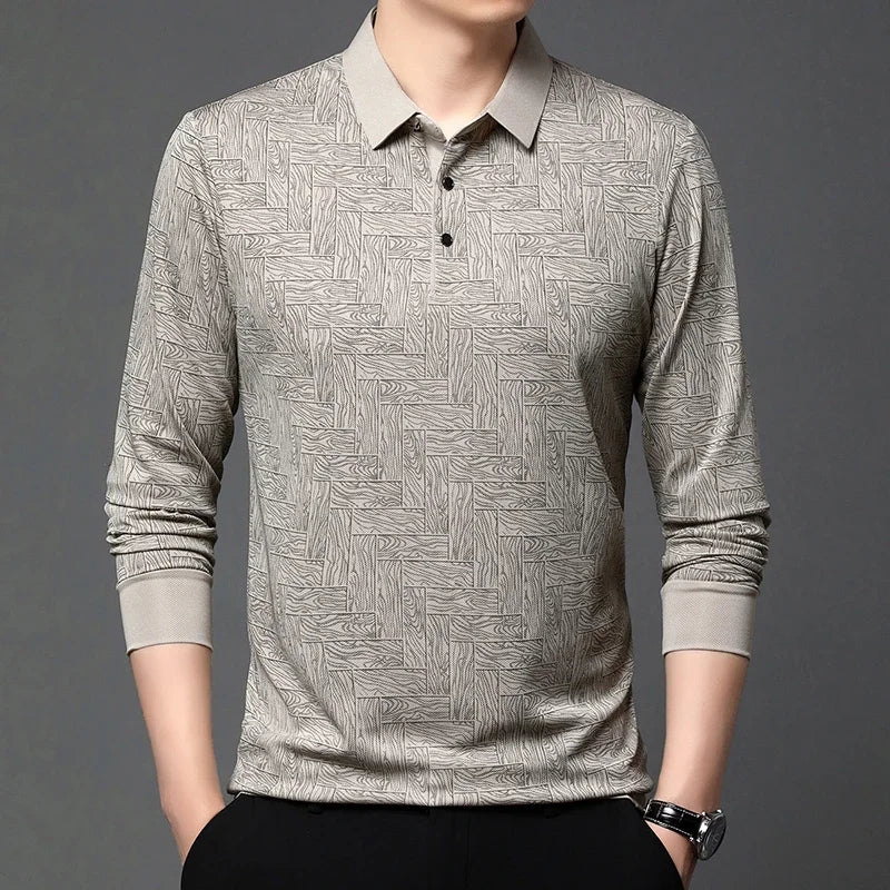 Wood Print Polo