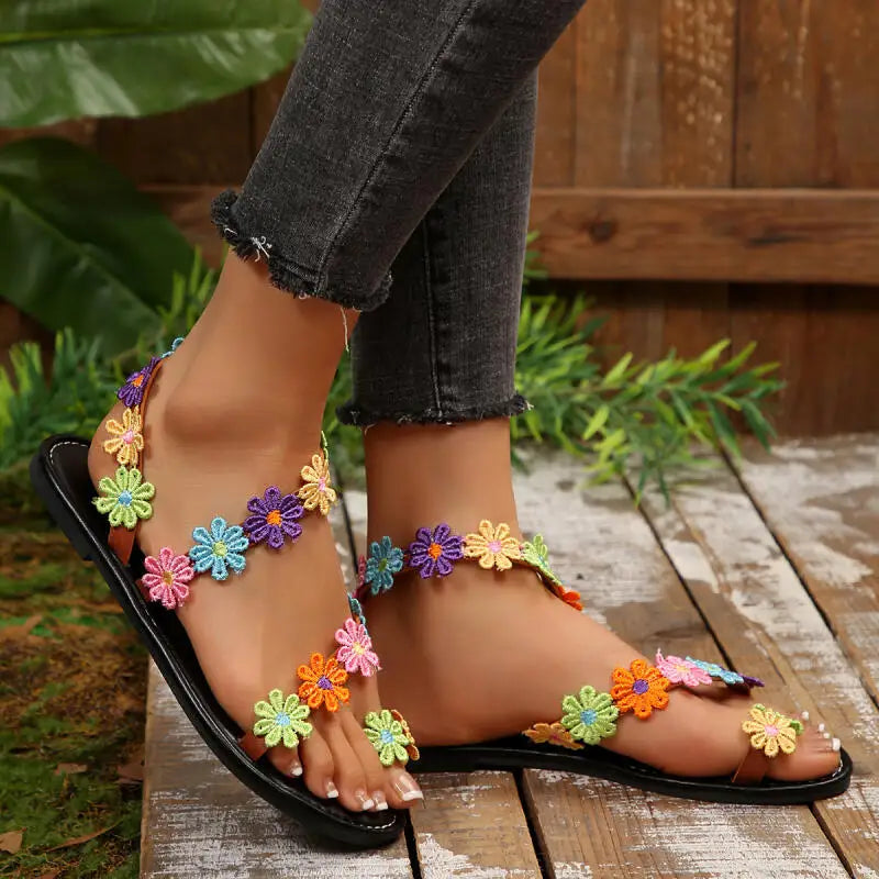 Embroidered Sandals