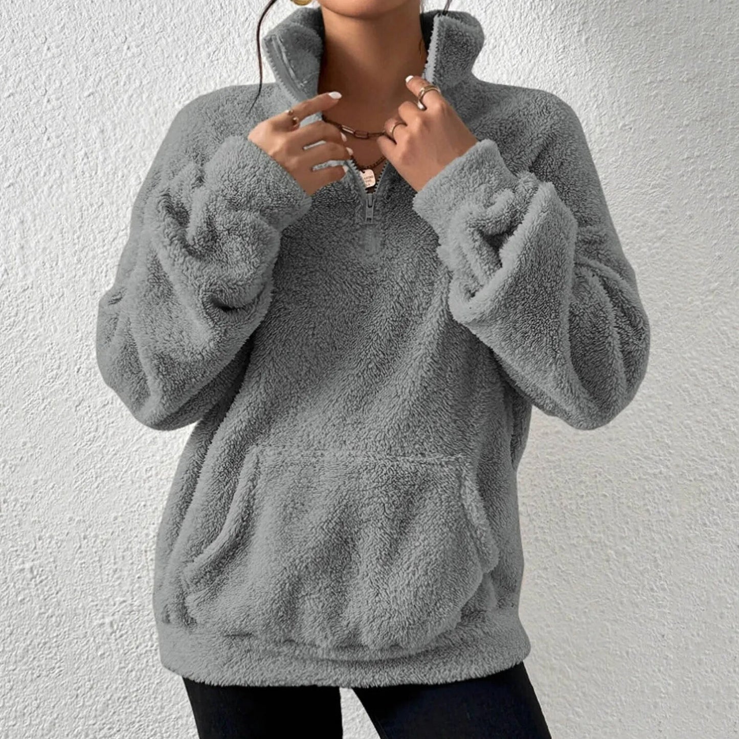 Half Zip Fleece Sweatshirt