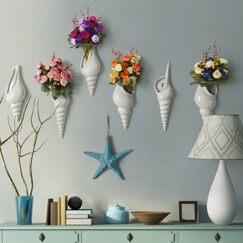 Ceramic Conch Shell Vases