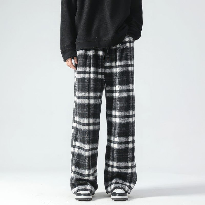 Plaid Wide Pants