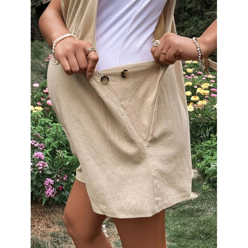 Maternity Linen Romper