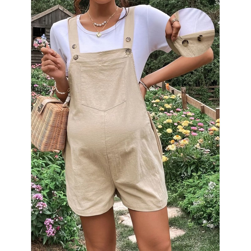 Maternity Linen Romper