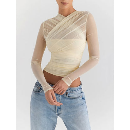 Lila Sheer Mesh Top