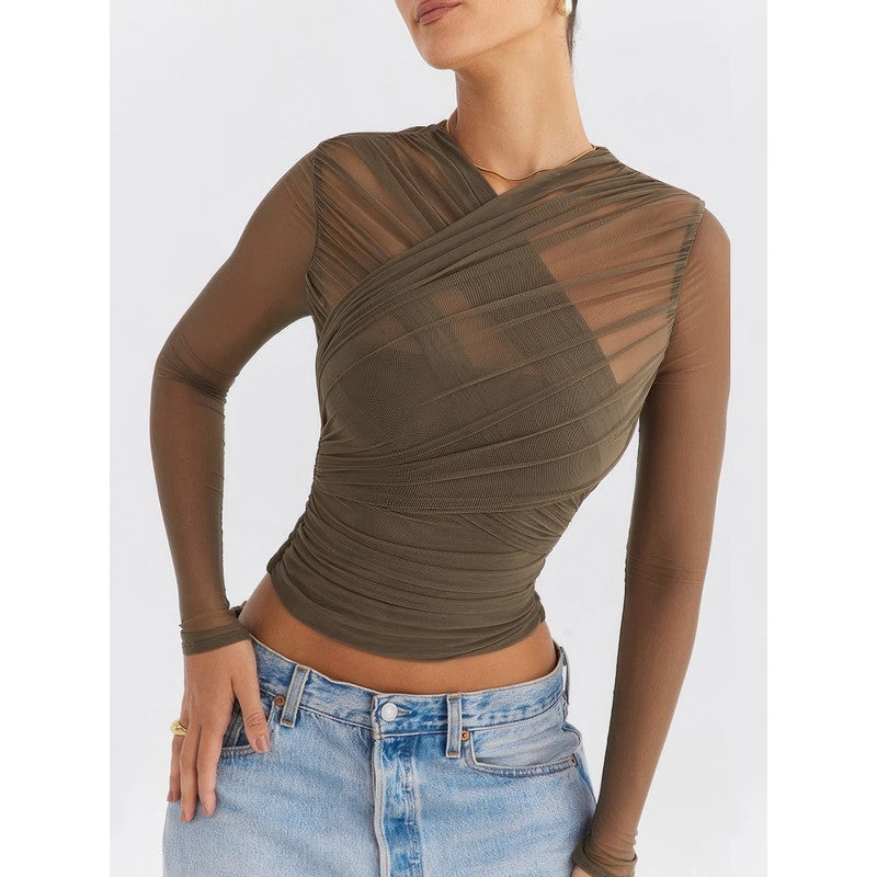 Lila Sheer Mesh Top