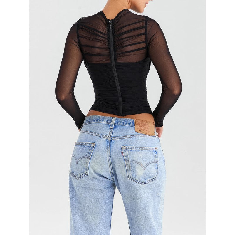 Lila Sheer Mesh Top