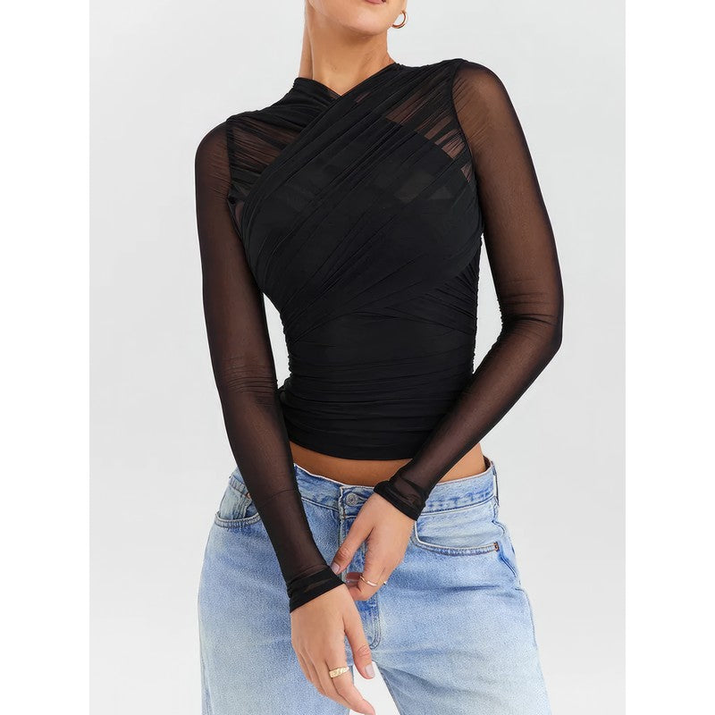 Lila Sheer Mesh Top