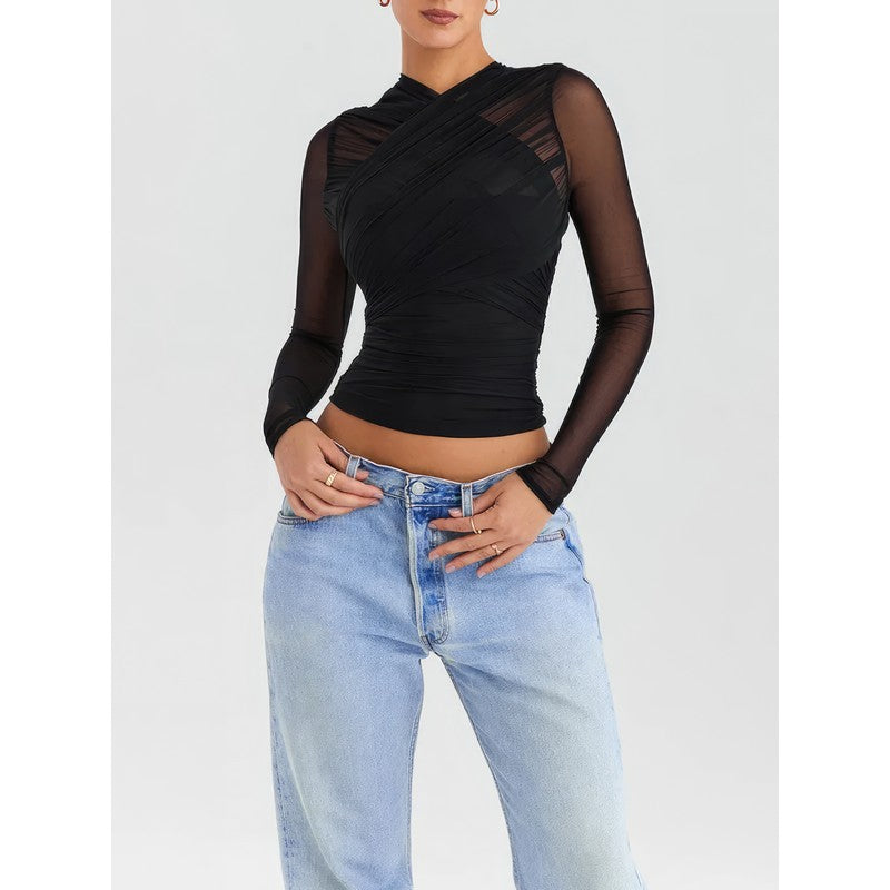 Lila Sheer Mesh Top