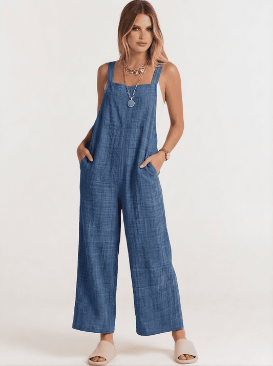 Wide-leg Dungaree Jumpsuit